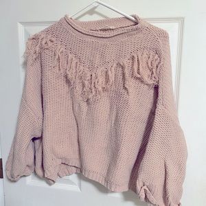 NWOT dress up boutique fringe sweater